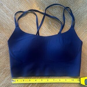 Aerie Real Me Hold Up Navy Blue Sports Bra